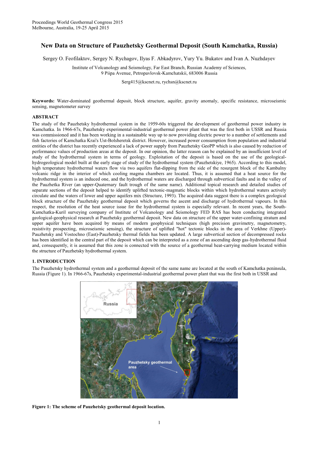 New Data on Structure of Pauzhetsky Geothermal Deposit (South Kamchatka, Russia)