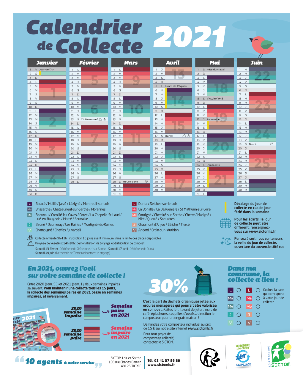 Calendrier Collecte 2021