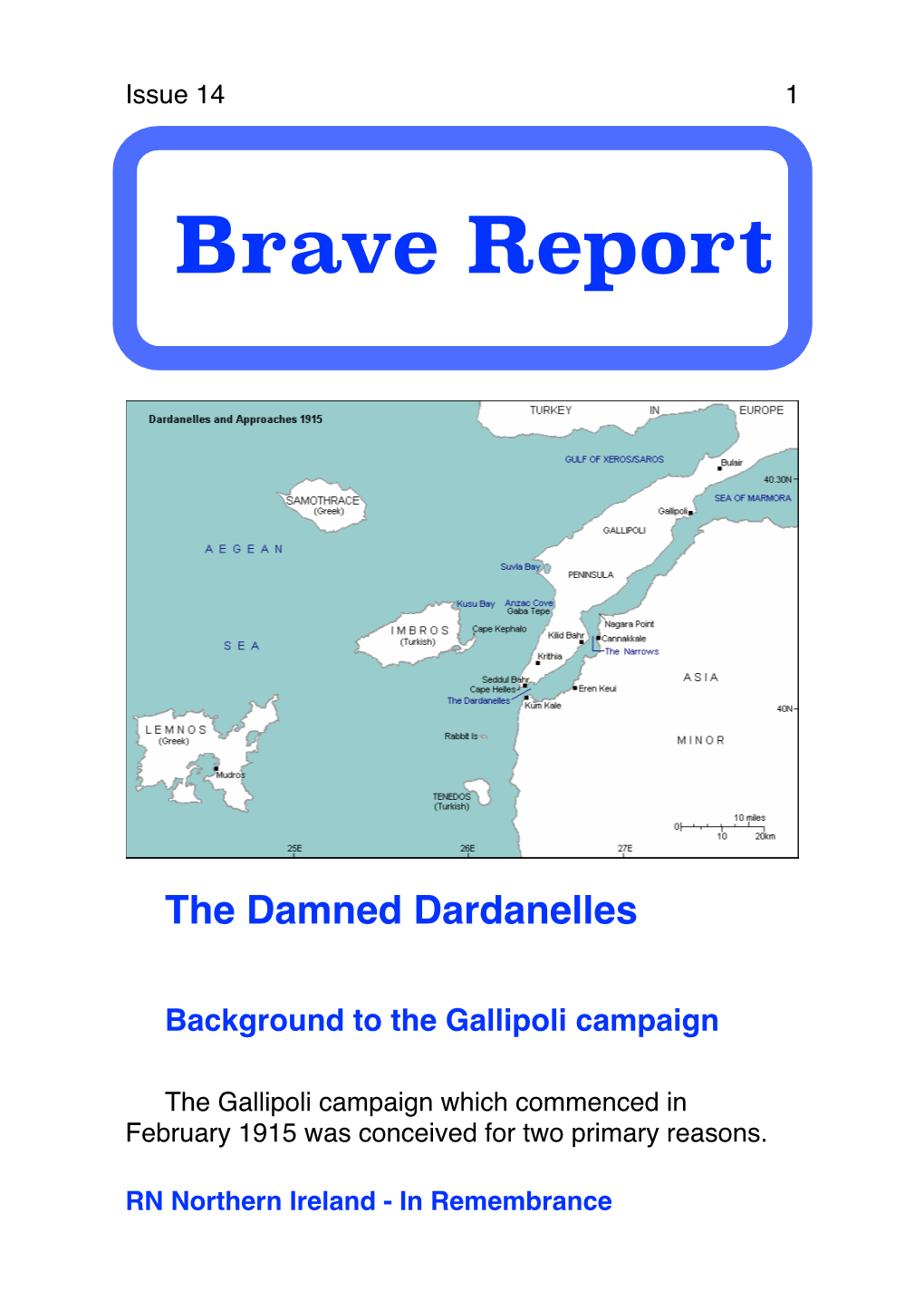 Brave Report Issue 14 Daradanelles