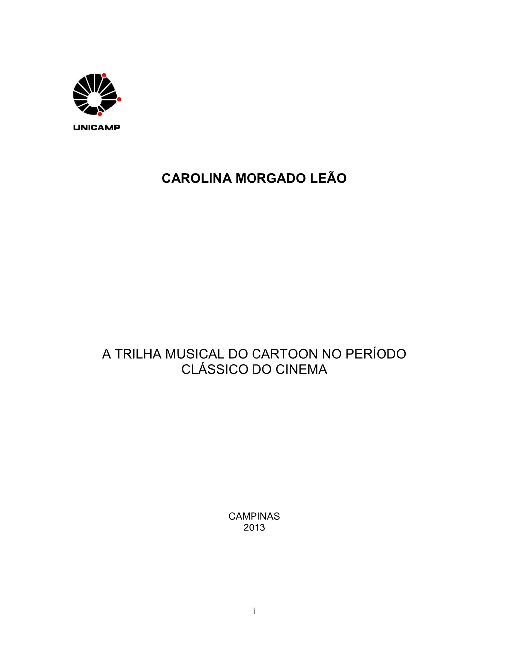 Carolina Morgado Leão a Trilha Musical Do Cartoon