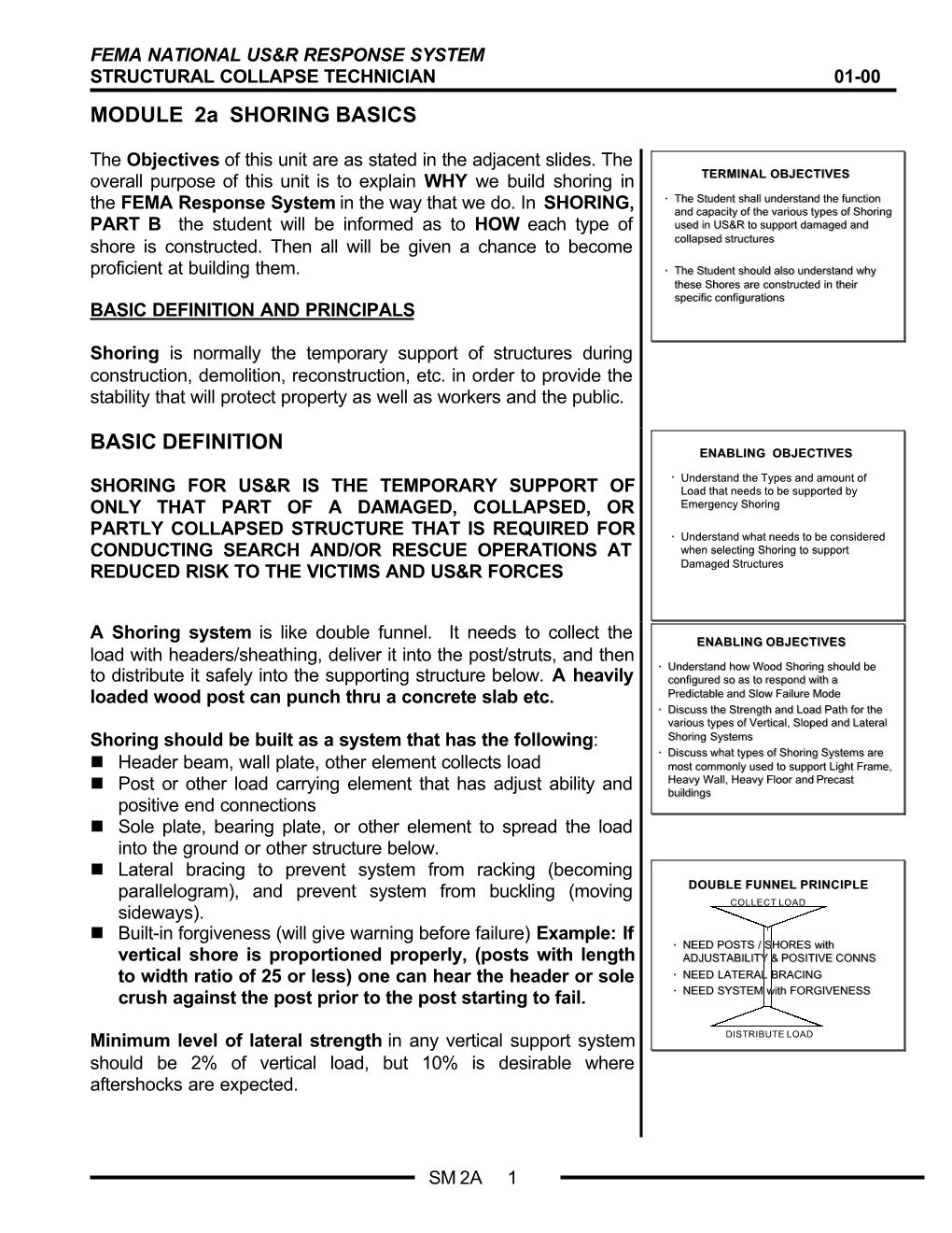 MODULE 2A SHORING BASICS