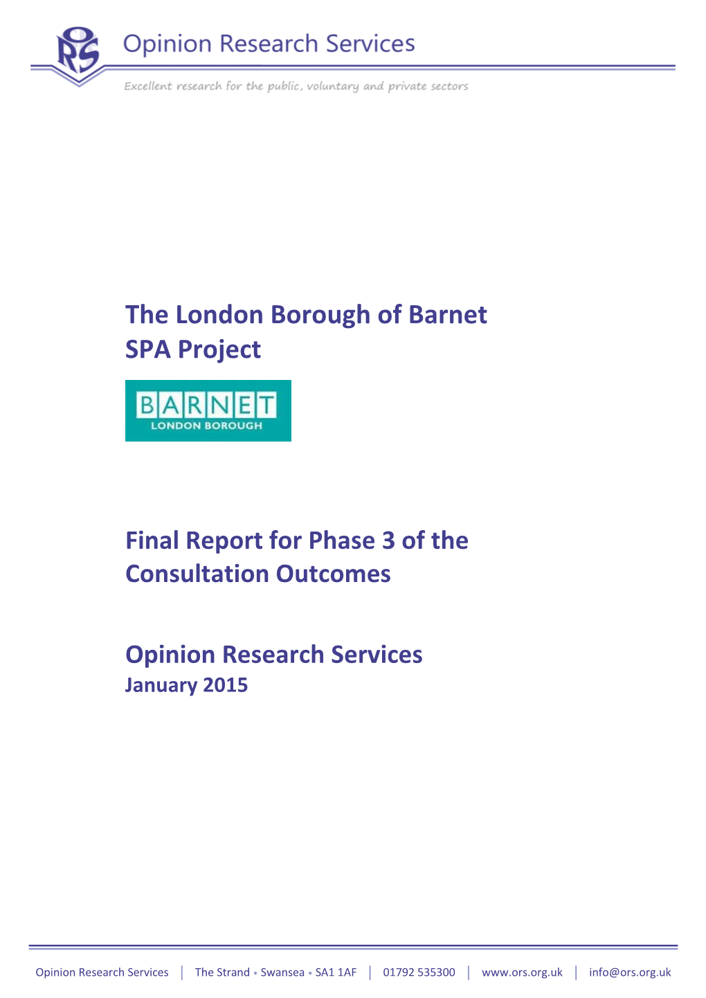 LBB SPA Project – Final Report January 2015