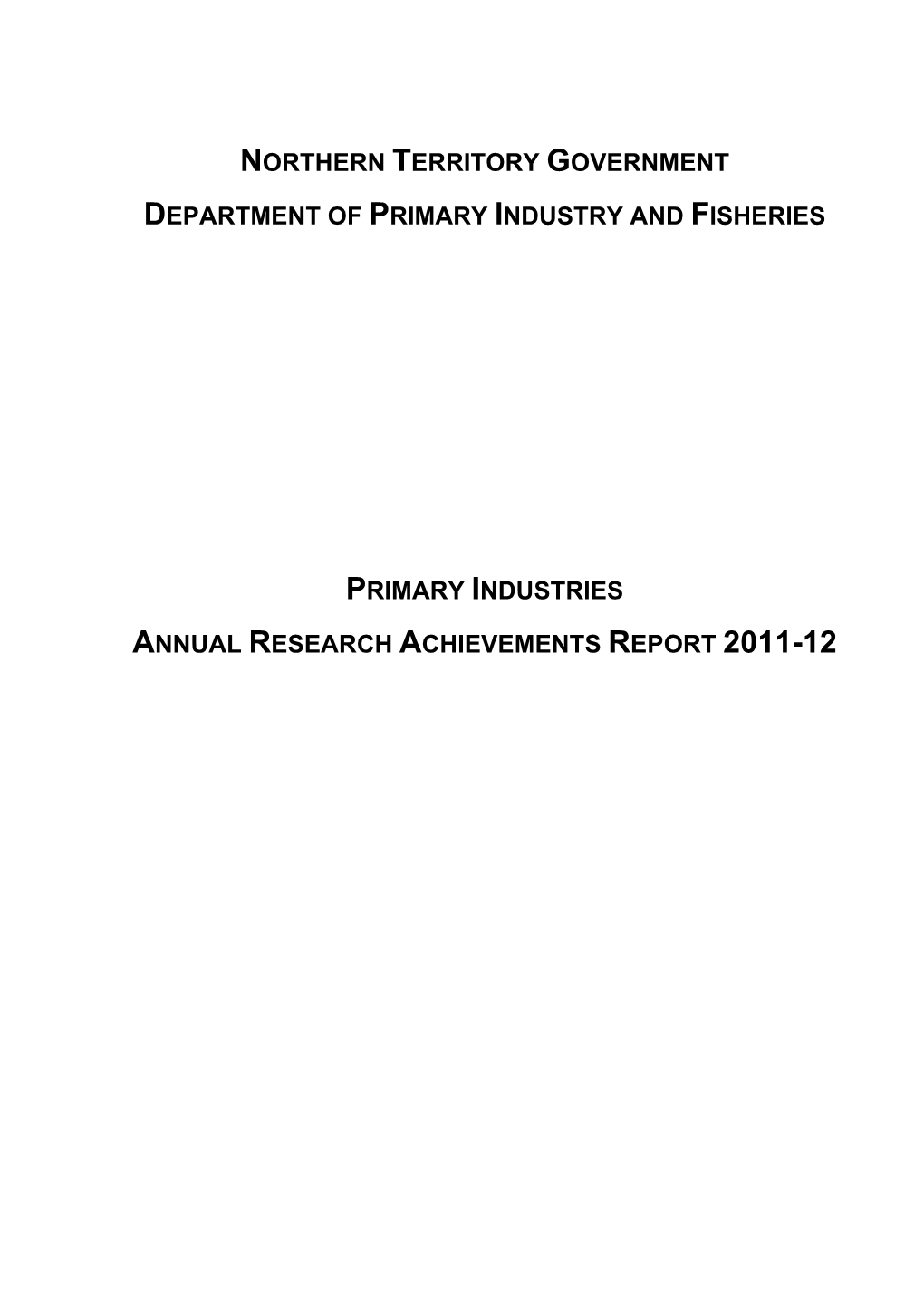 Primary Industries [PDF]