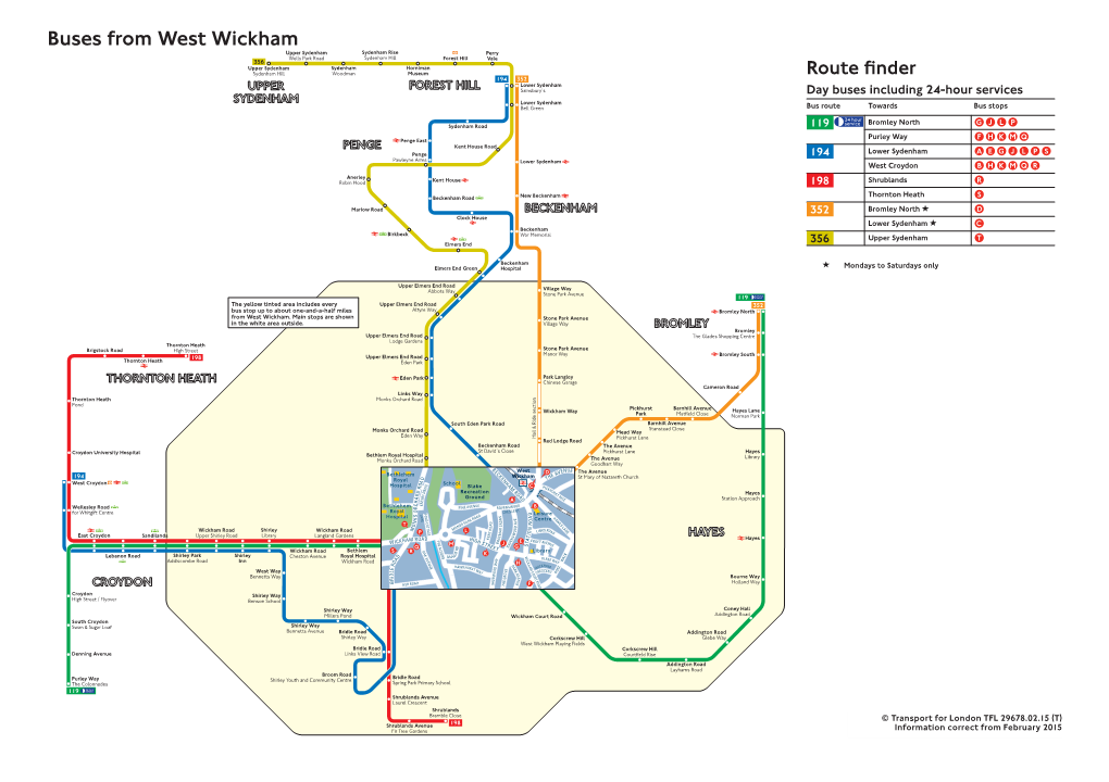 Buses from West Wickham