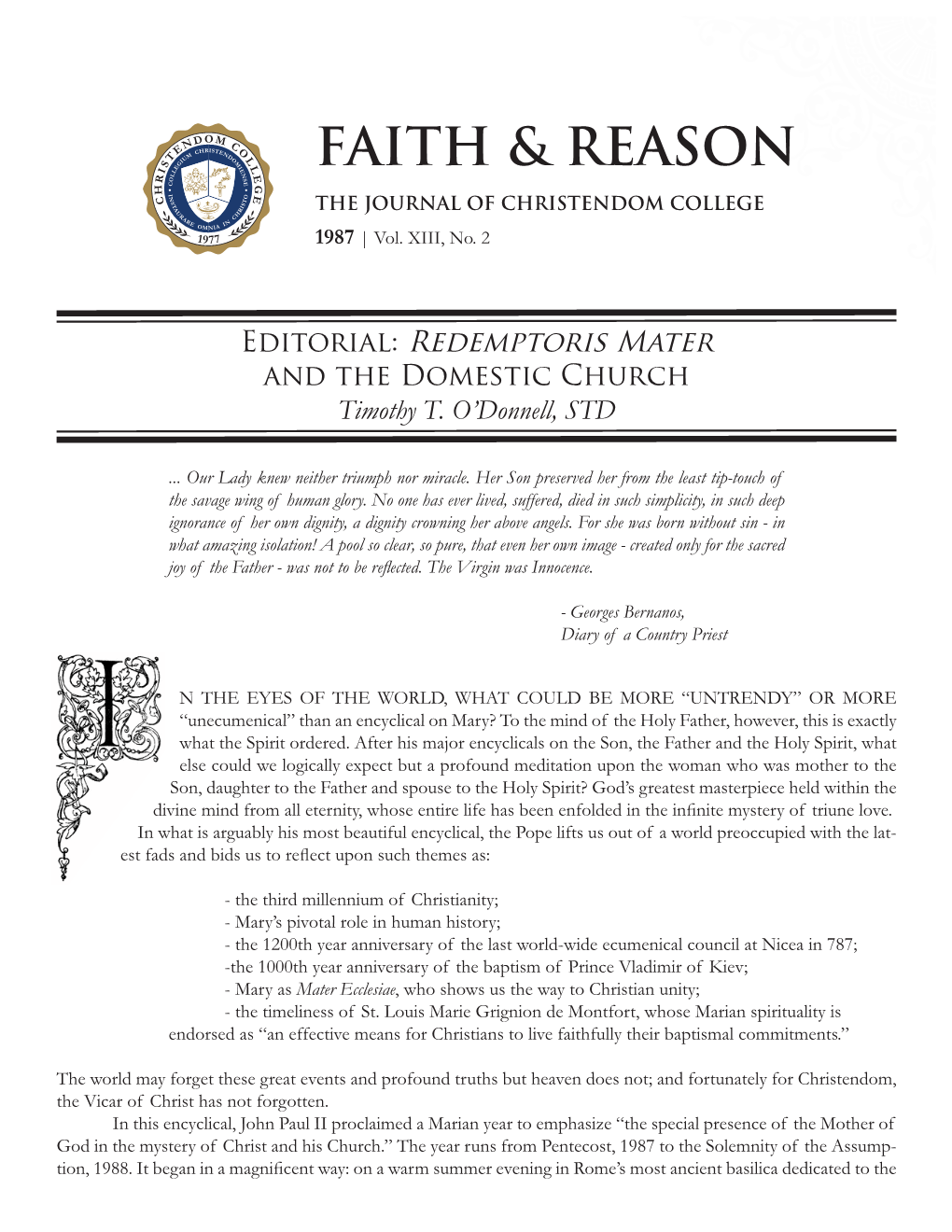 Faith & Reason