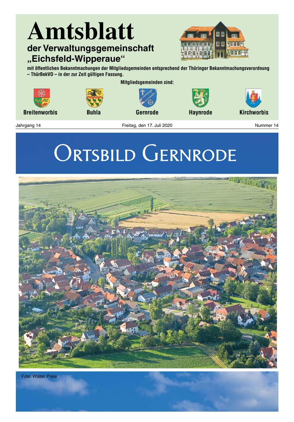 Amtsblatt Ortsbild Gernrode
