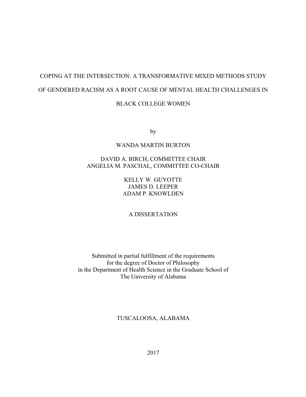 Coping at the Intersection: a Transformative Mixed Methods Study