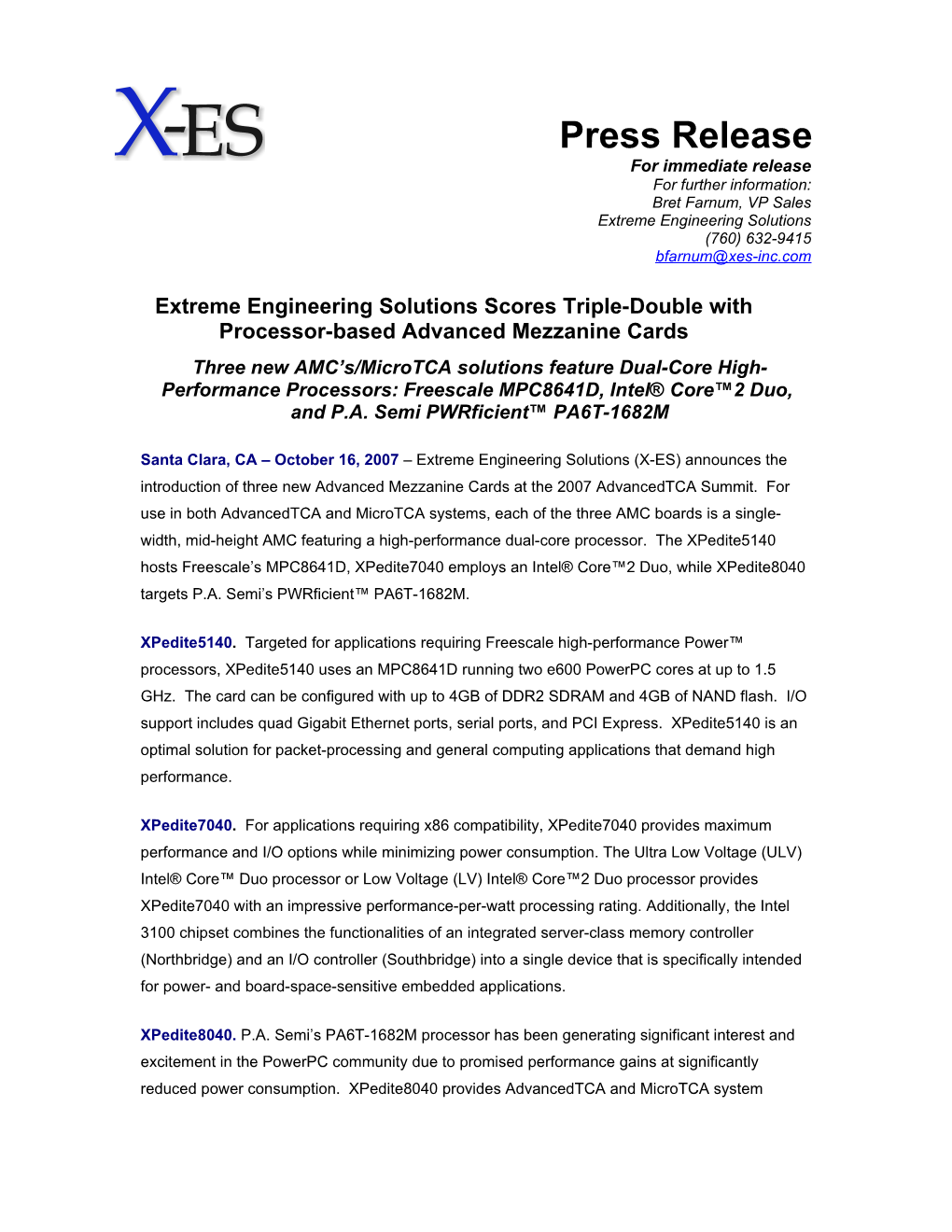 Extreme Engineering Solutions Makes Triple Play with Processor