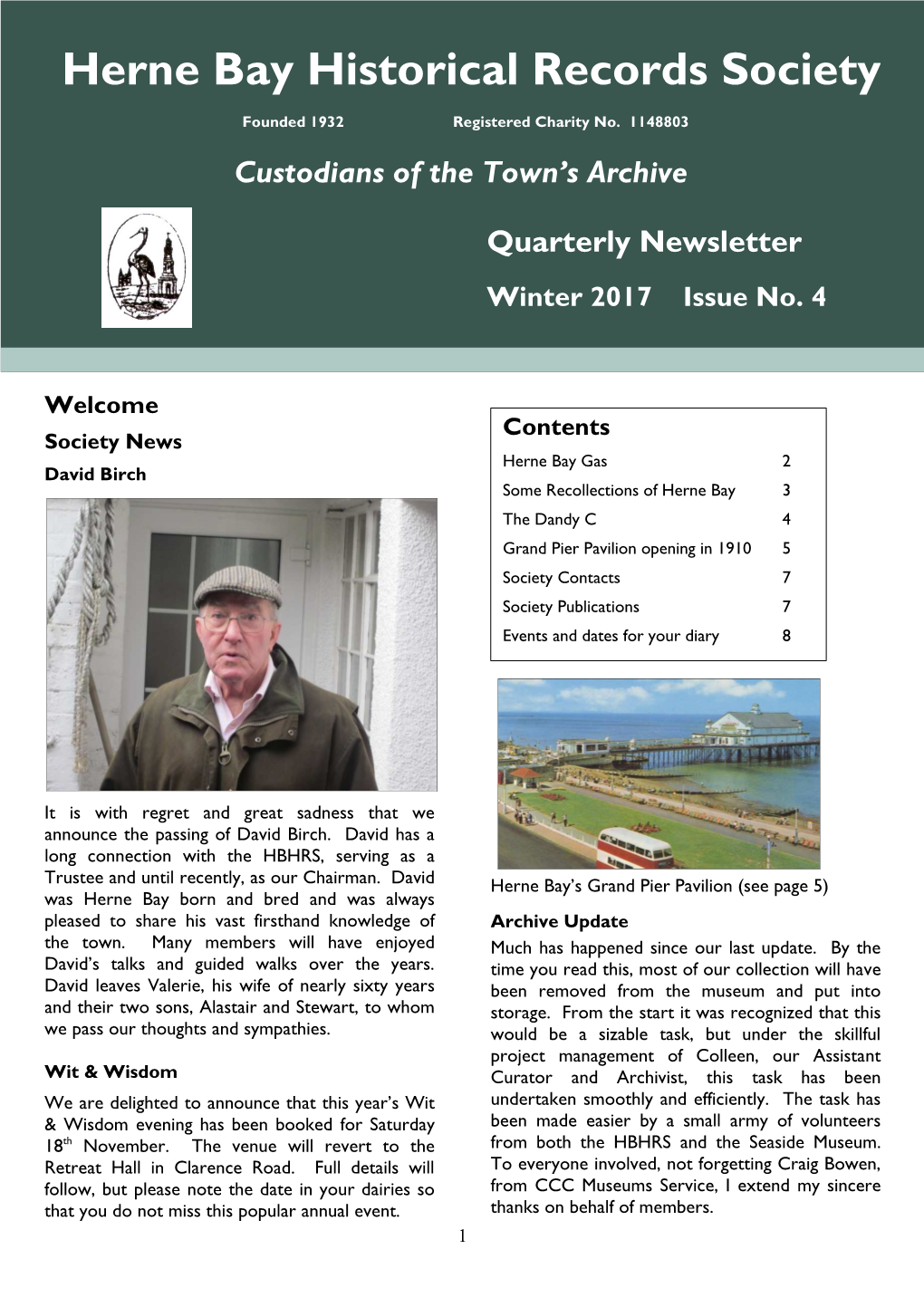 Quarterly Newsletter Winter 2017