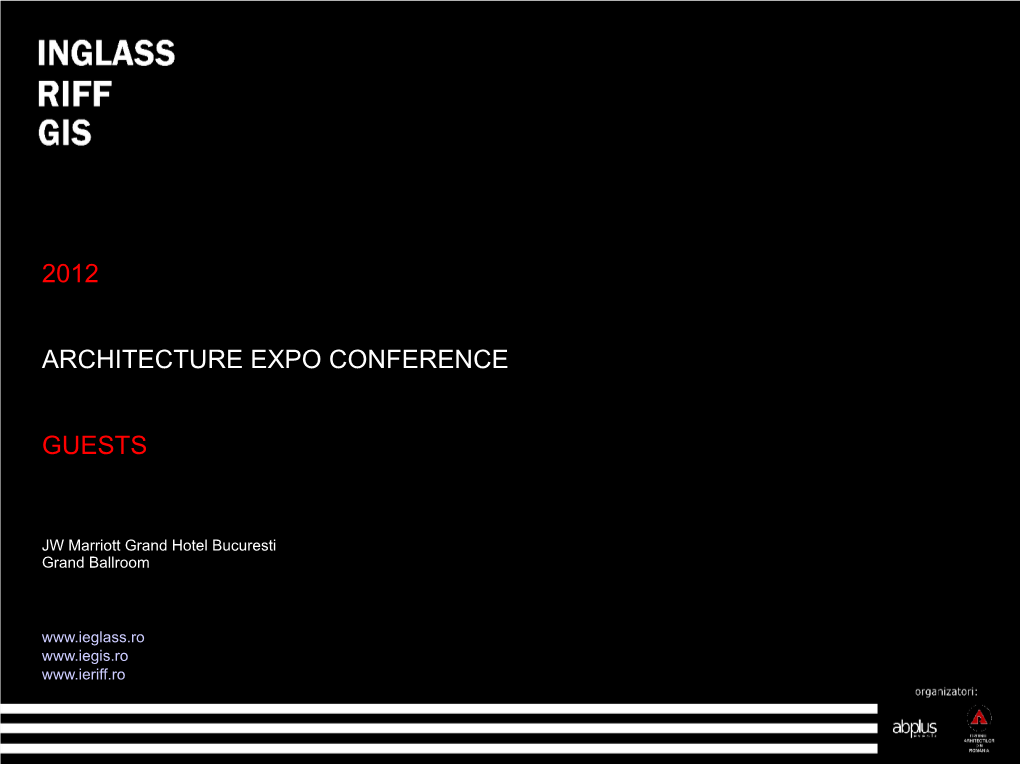 2012 Architecture Expo Conference Guests