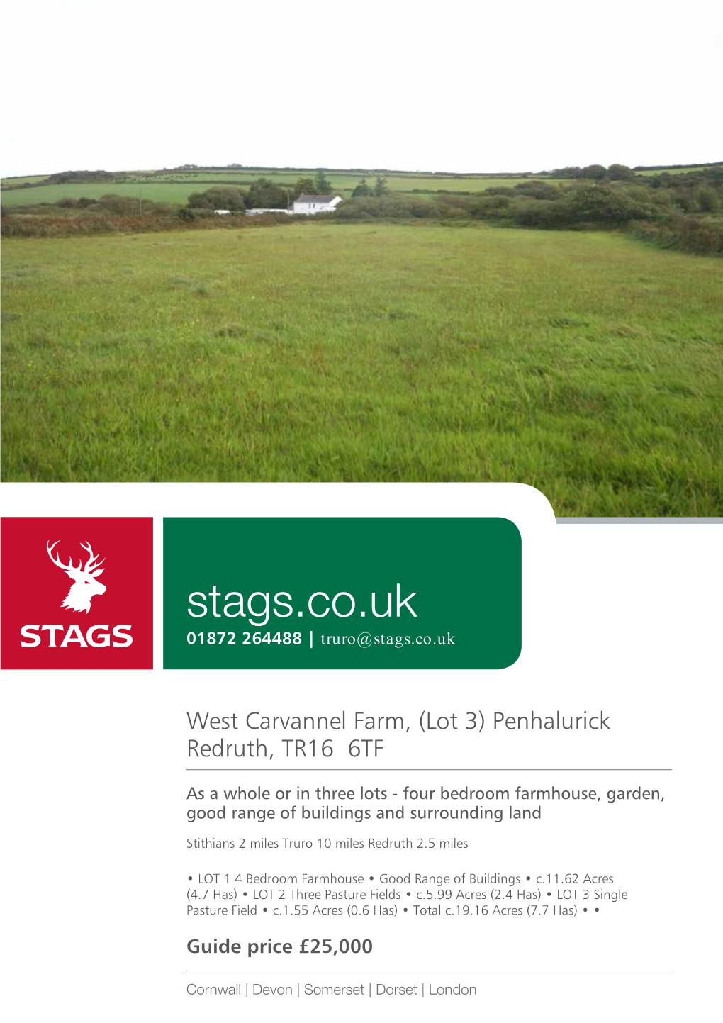 West Carvannel Farm, (Lot 3) Penhalurick Redruth, TR16 6TF