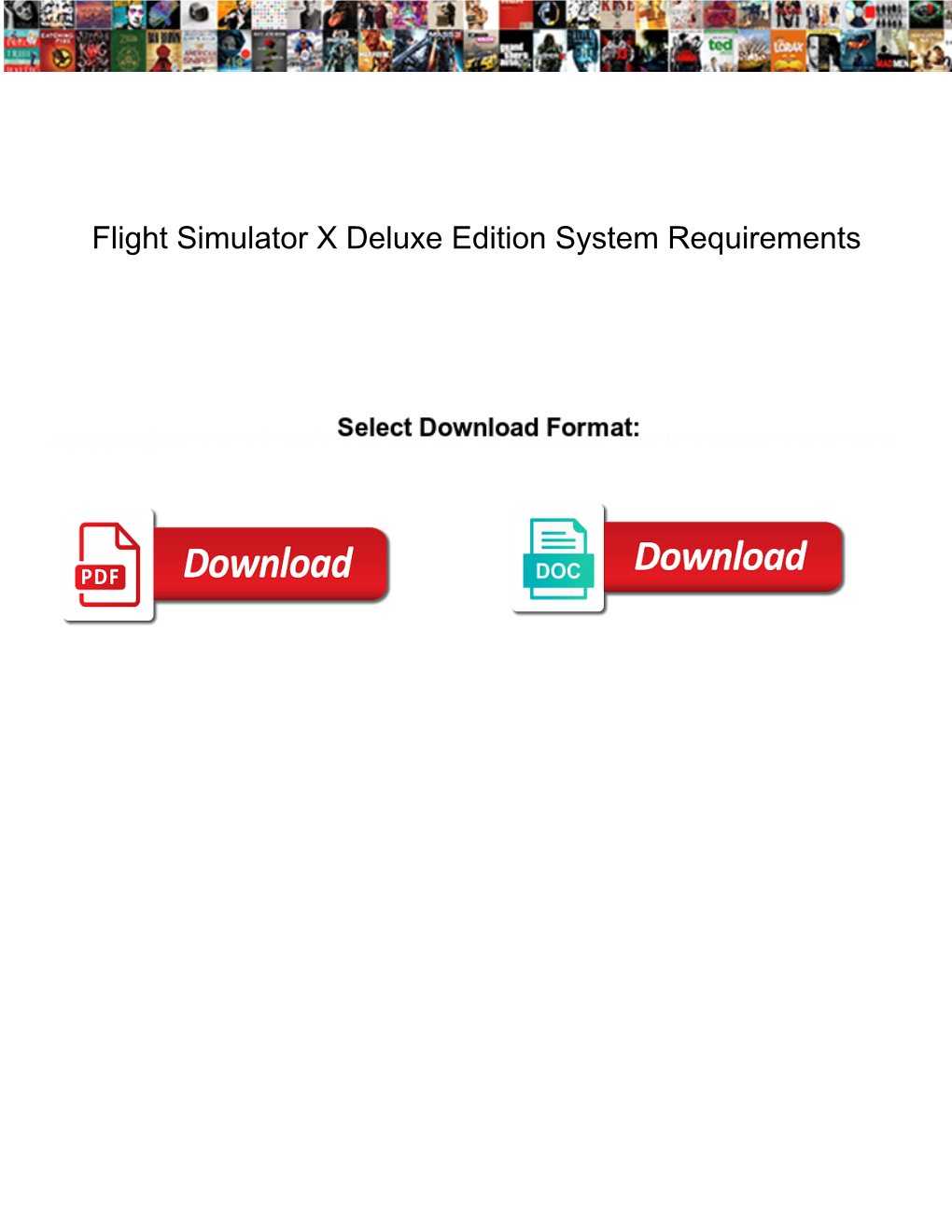 Flight Simulator X Deluxe Edition System Requirements