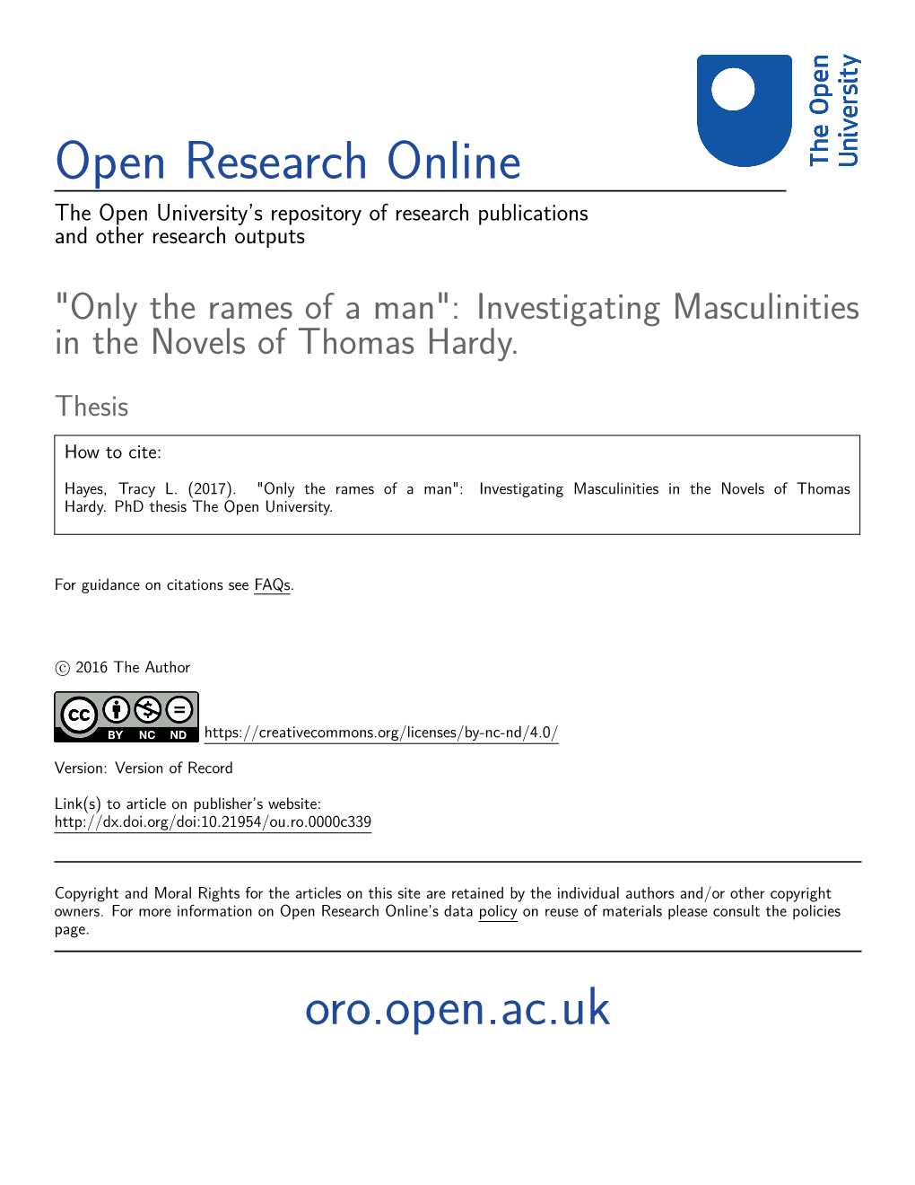 Open Research Online Oro.Open.Ac.Uk