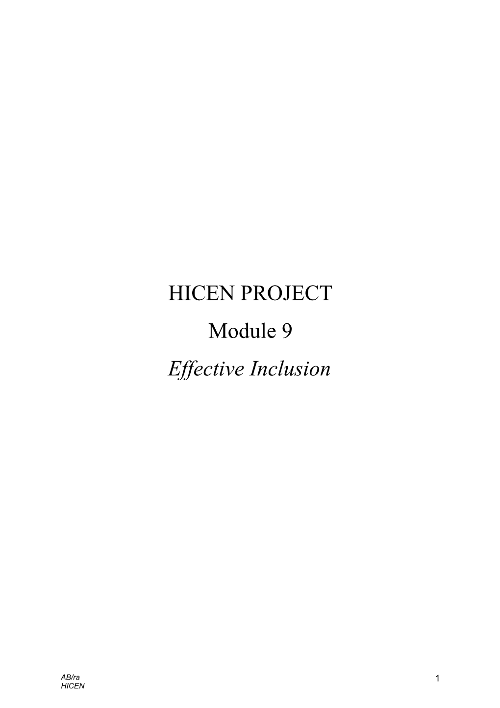 Hicen Project