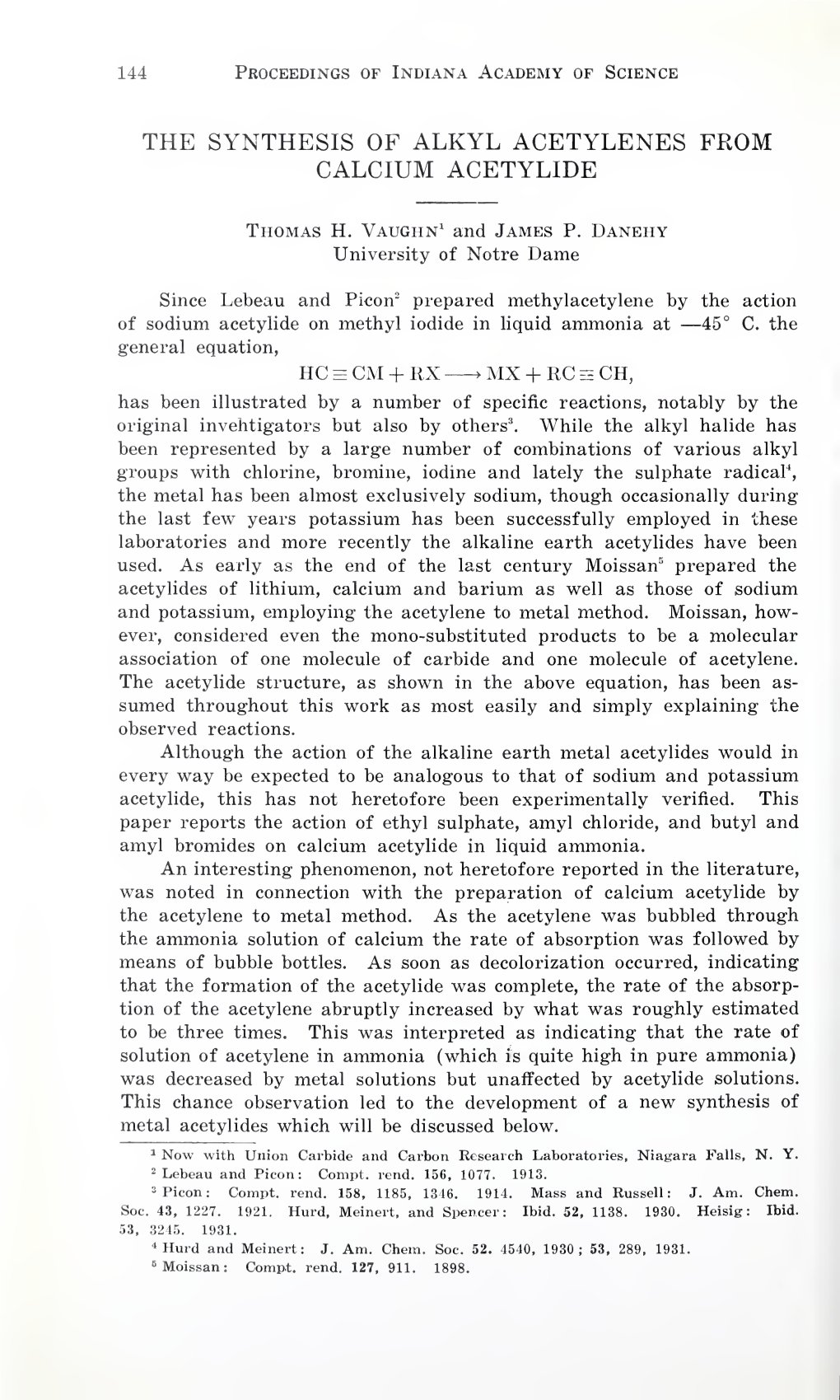 Proceedings of the Indiana Academy of Science