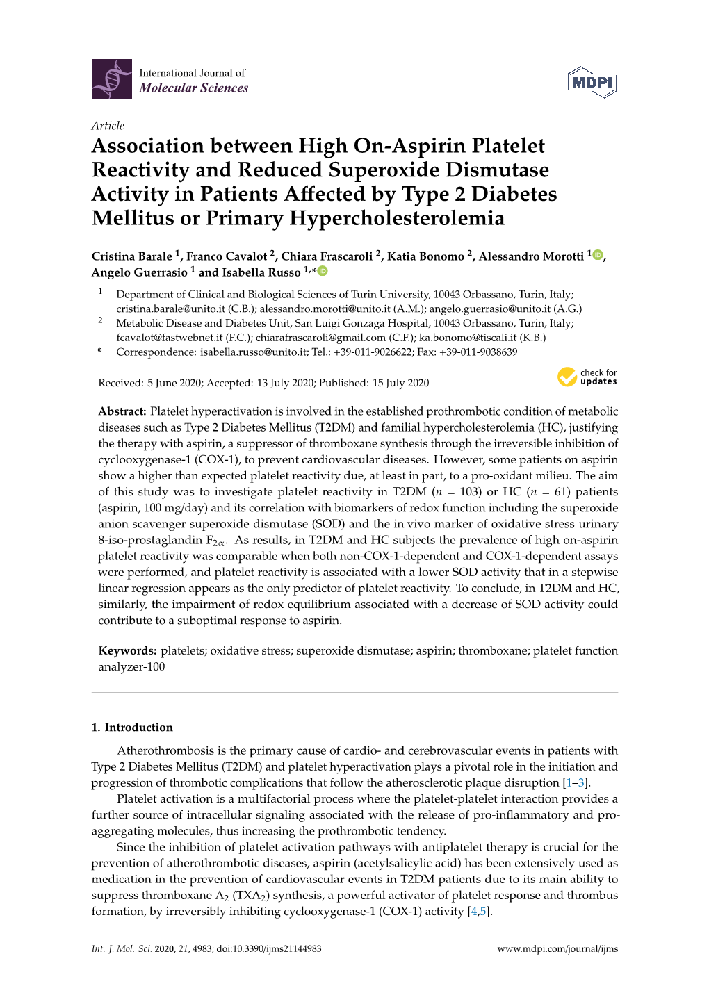 Association Between High On-Aspirin Platelet Reactivity and Reduced