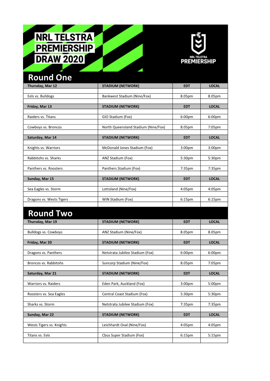 2020 Draw by Round.Pdf