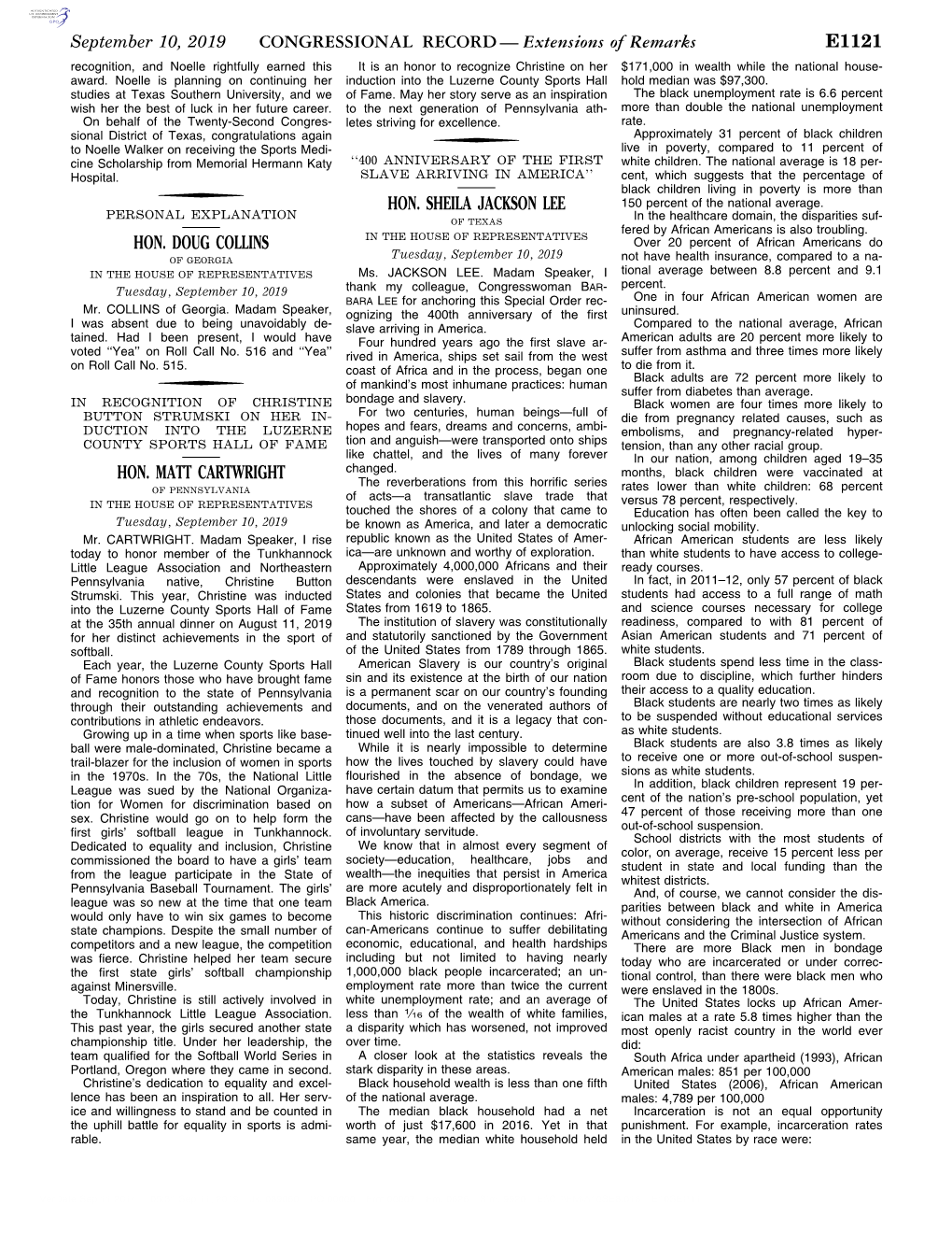 CONGRESSIONAL RECORD— Extensions of Remarks E1121 HON