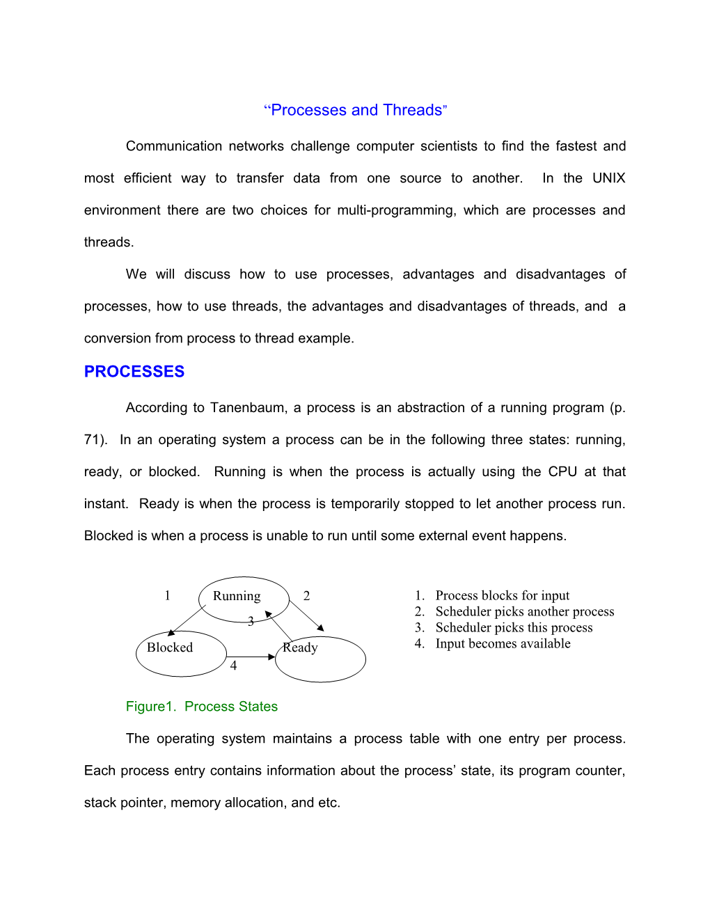 Processes and Threads