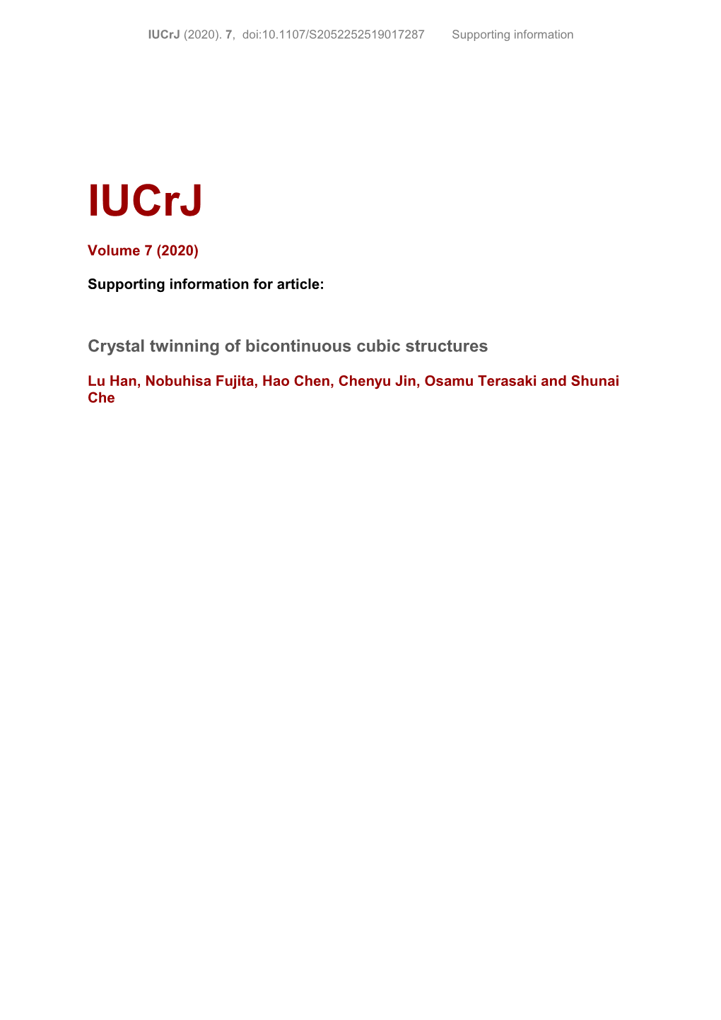 Crystal Twinning of Bicontinuous Cubic Structures