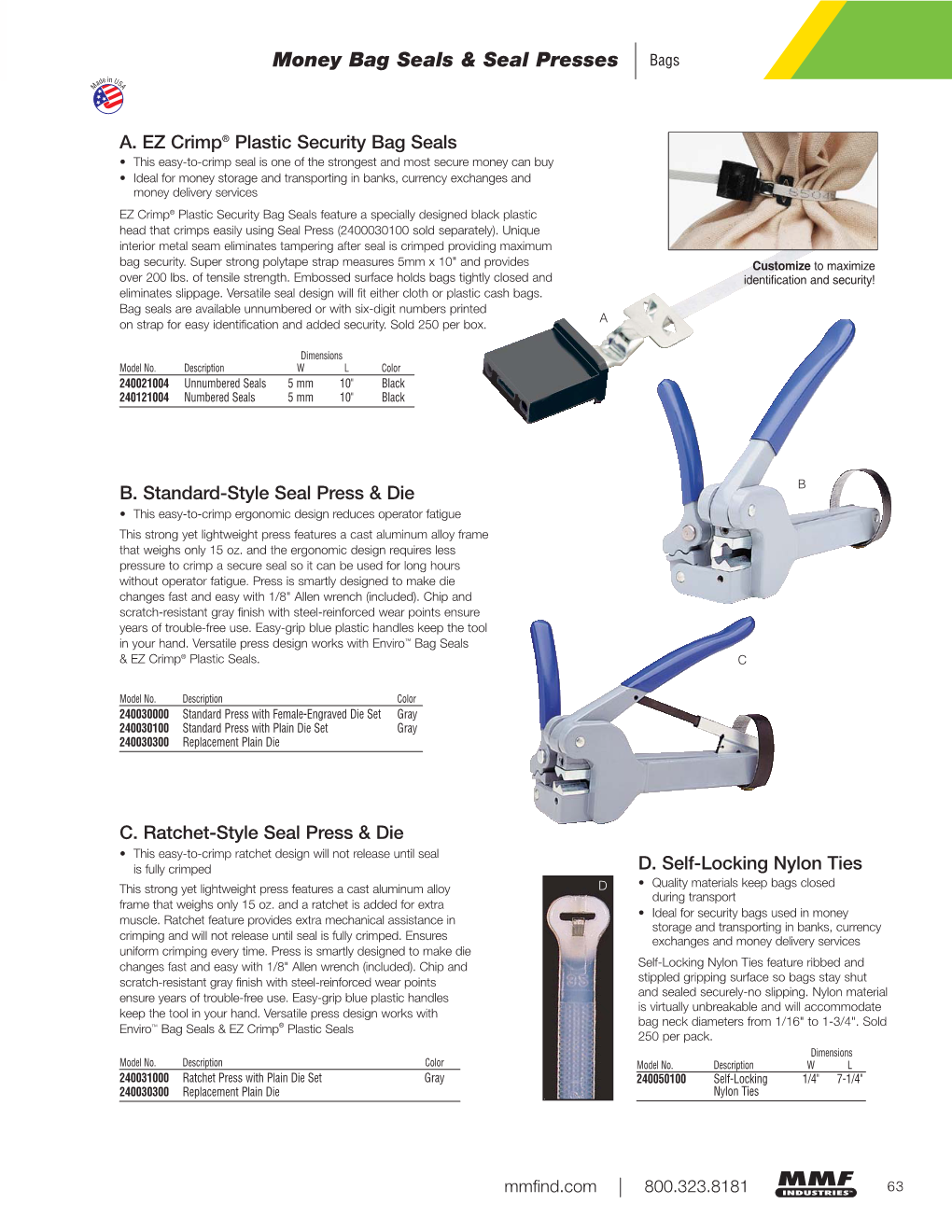 Money Bag Seals & Seal Presses