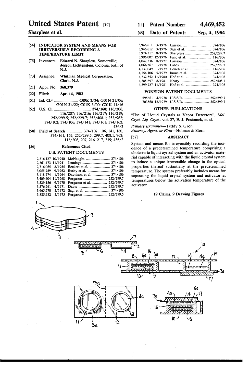 Unlted States Patent [19] [11] Patent Number: 4,469,452 Sharpless Et Al