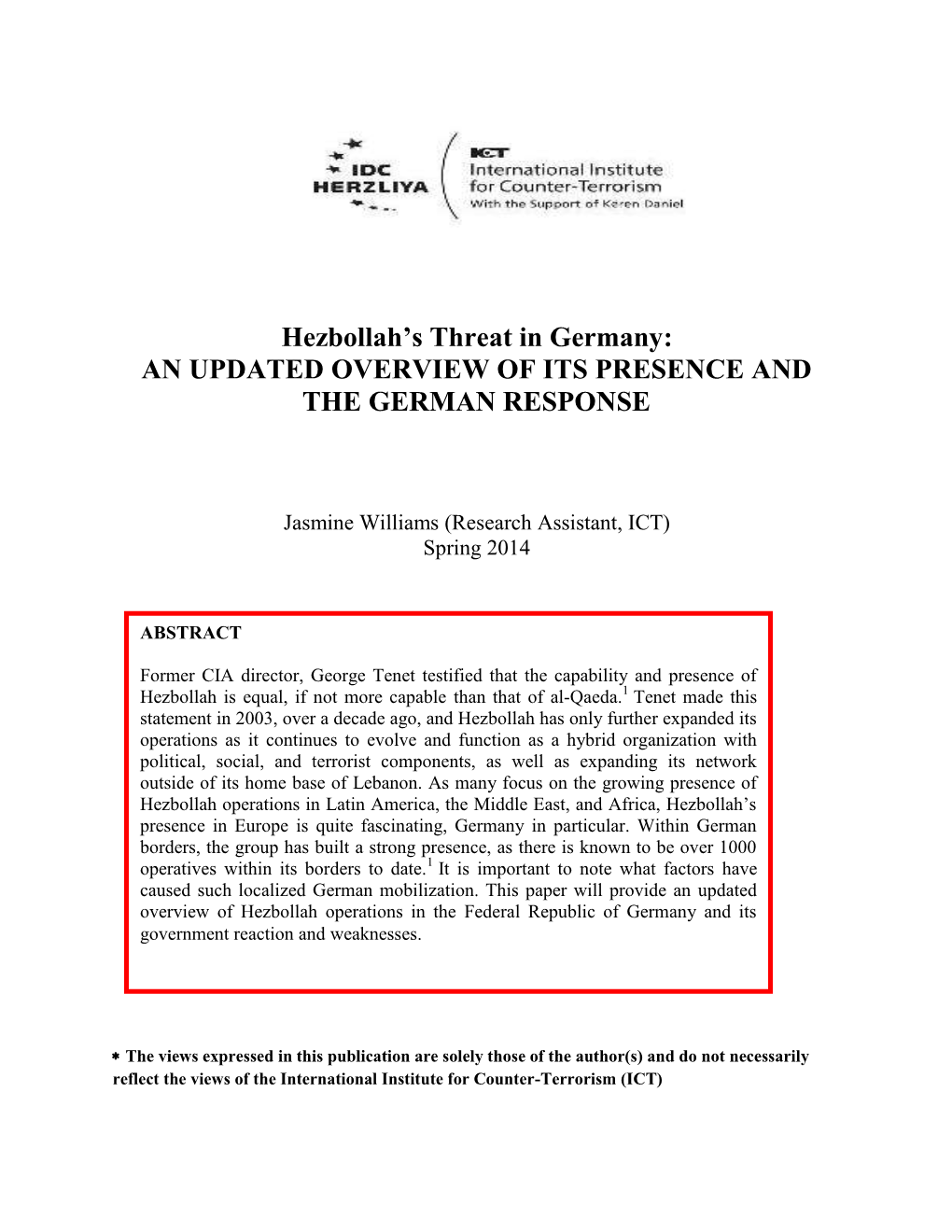 Hezbollah's Threat in Germany