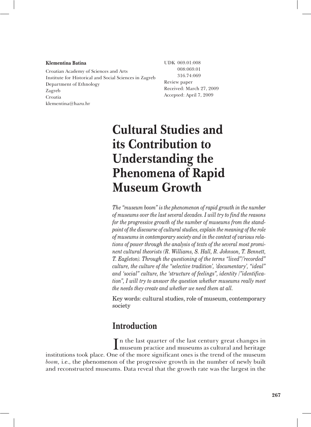 Culture in Cultural Studies