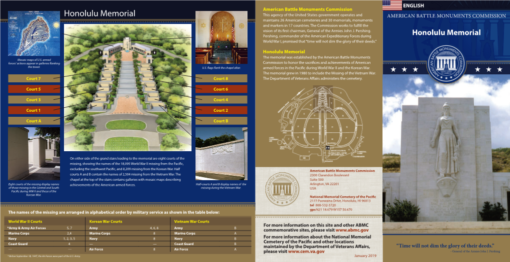 Brochure: Honolulu Memorial