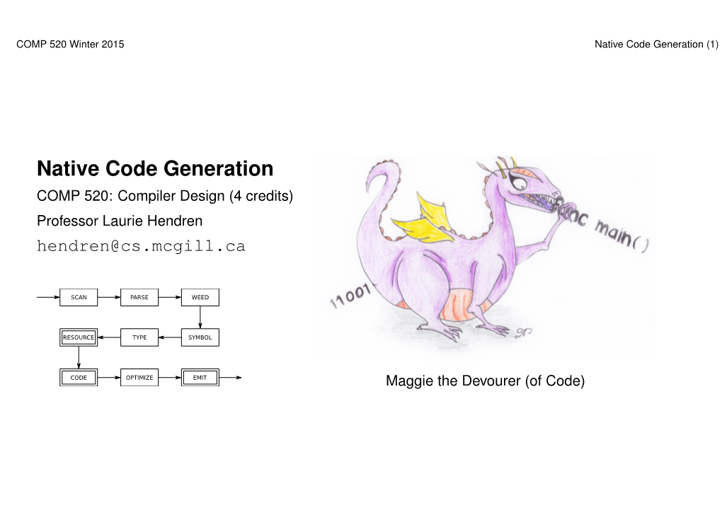 Native Code Generation (1)