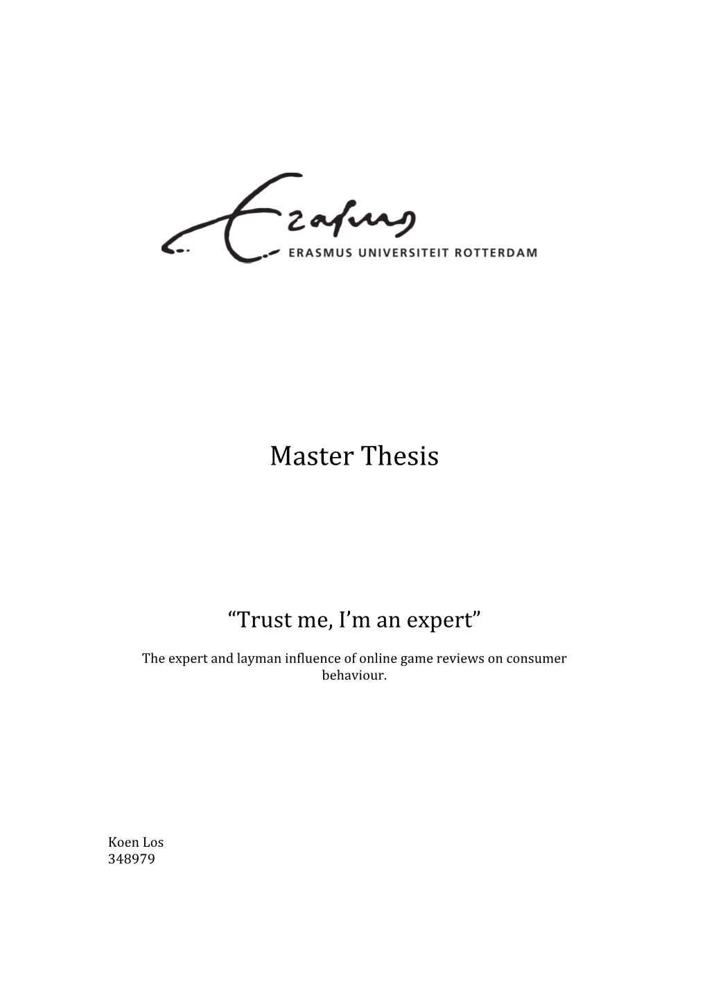 Master Thesis