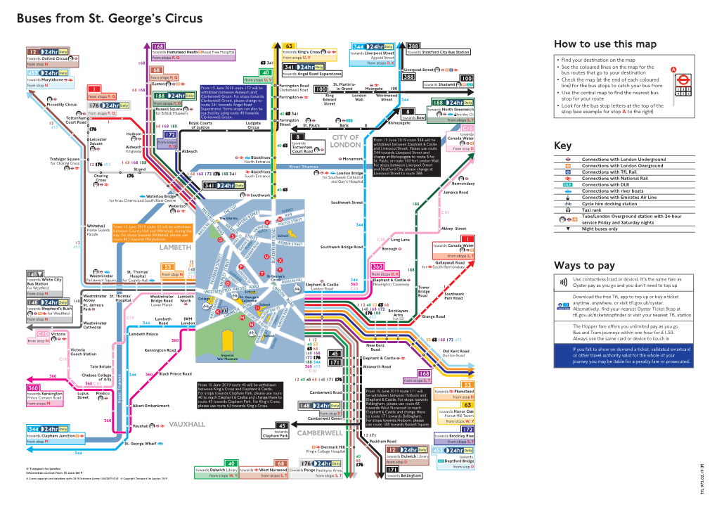 Buses from St. George's Circus