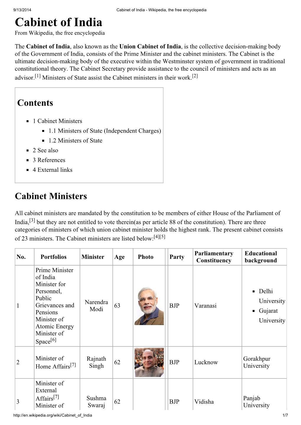 Cabinet of India - Wikipedia, the Free Encyclopedia Cabinet of India from Wikipedia, the Free Encyclopedia