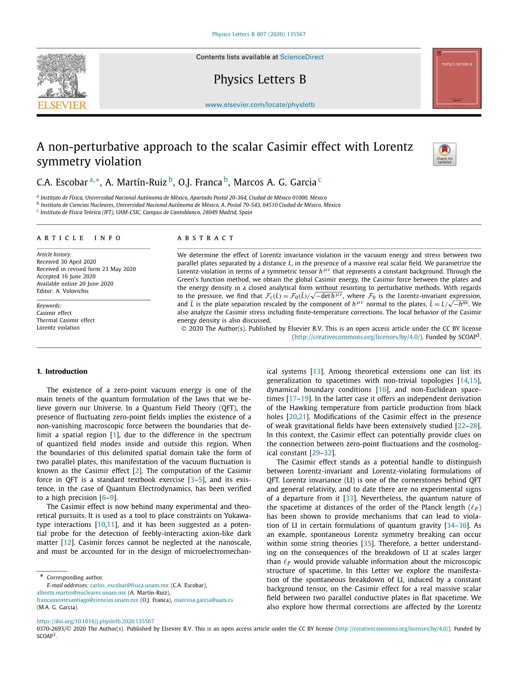 A Non-Perturbative Approach to the Scalar Casimir Effect with Lorentz Symmetry Violation ∗ C.A