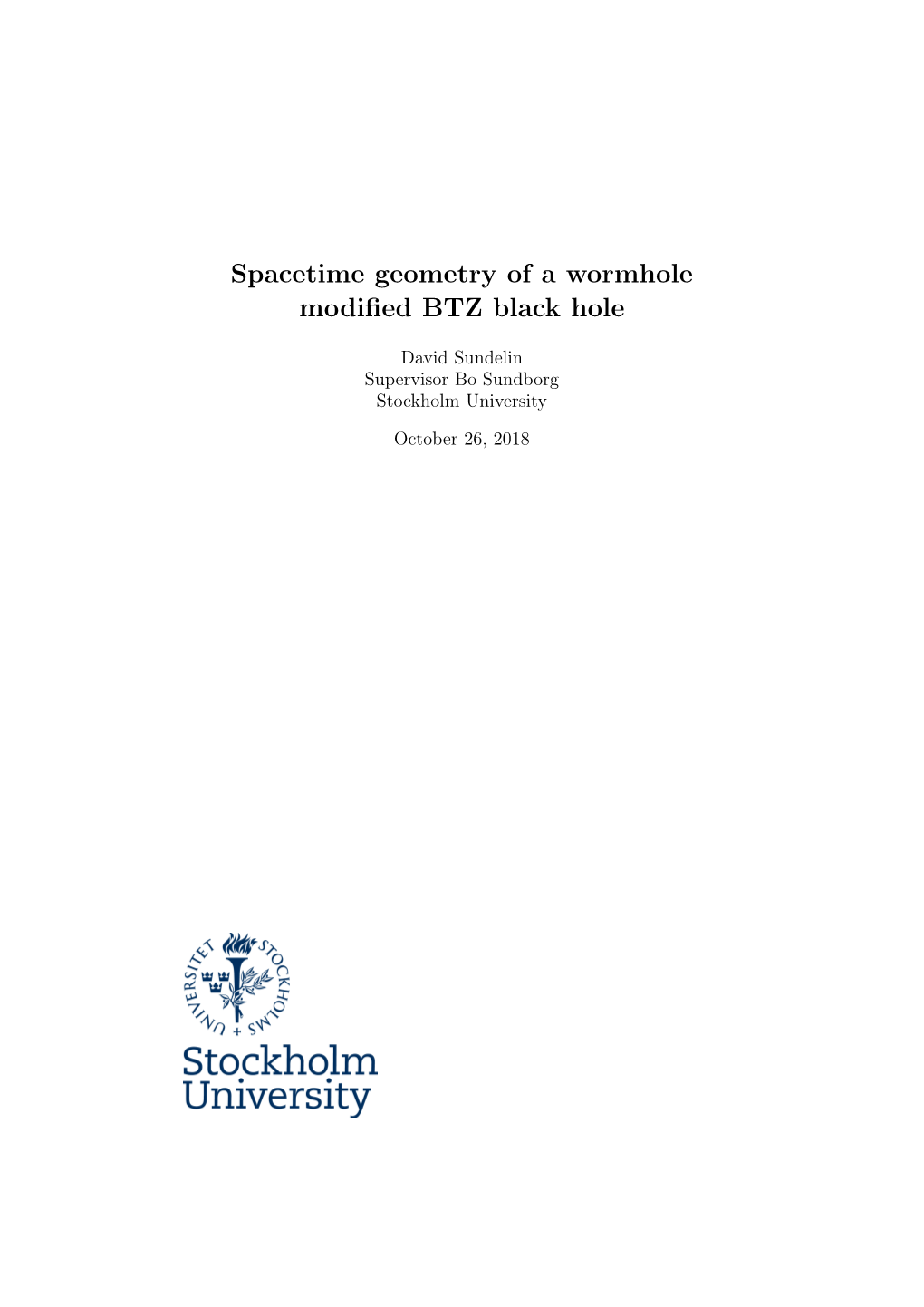 Spacetime Geometry of a Wormhole Modified BTZ Black Hole