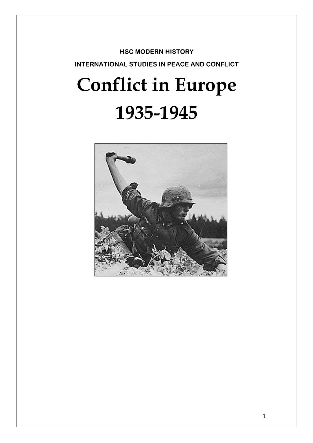 Conflict in Europe 1935-1945