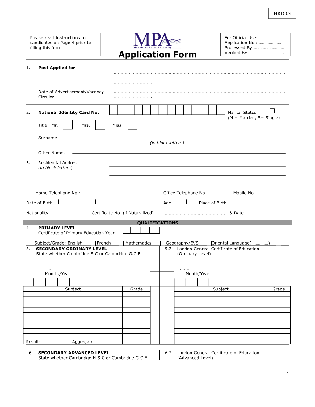 Mauritius Ports Authority s1