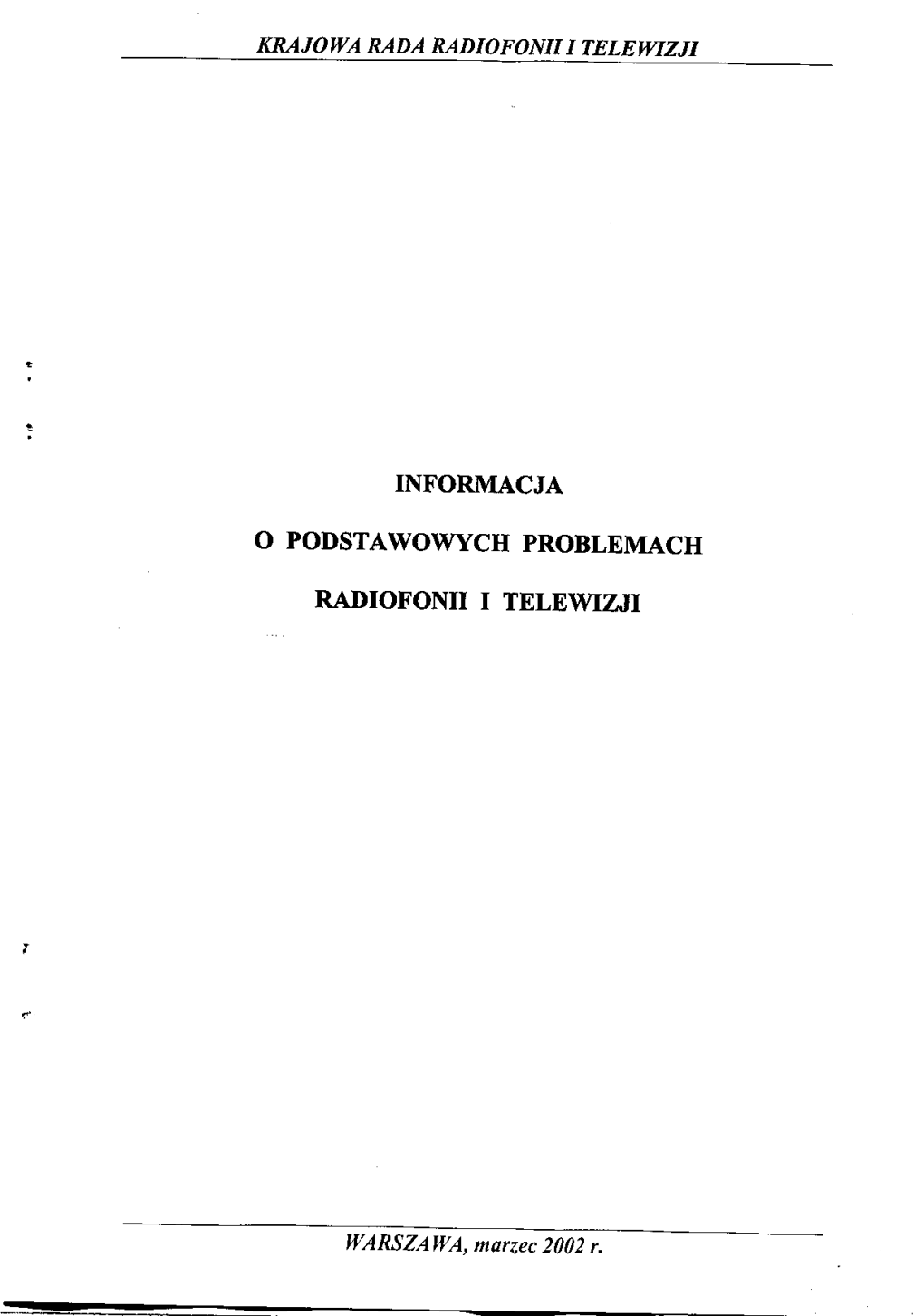 Str. I. Stan Radiofonii I Telewizji W Polsce Œ Fakty I Liczby