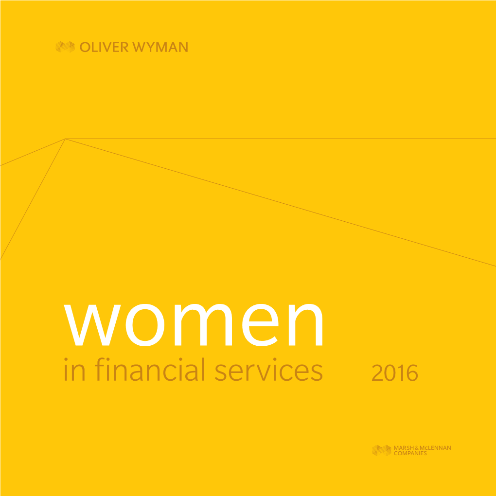 Women in Financial Services 2016 CONTENTS