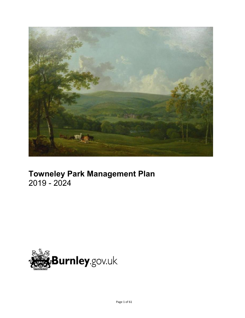 Towneley Park Management Plan 2019 - 2024