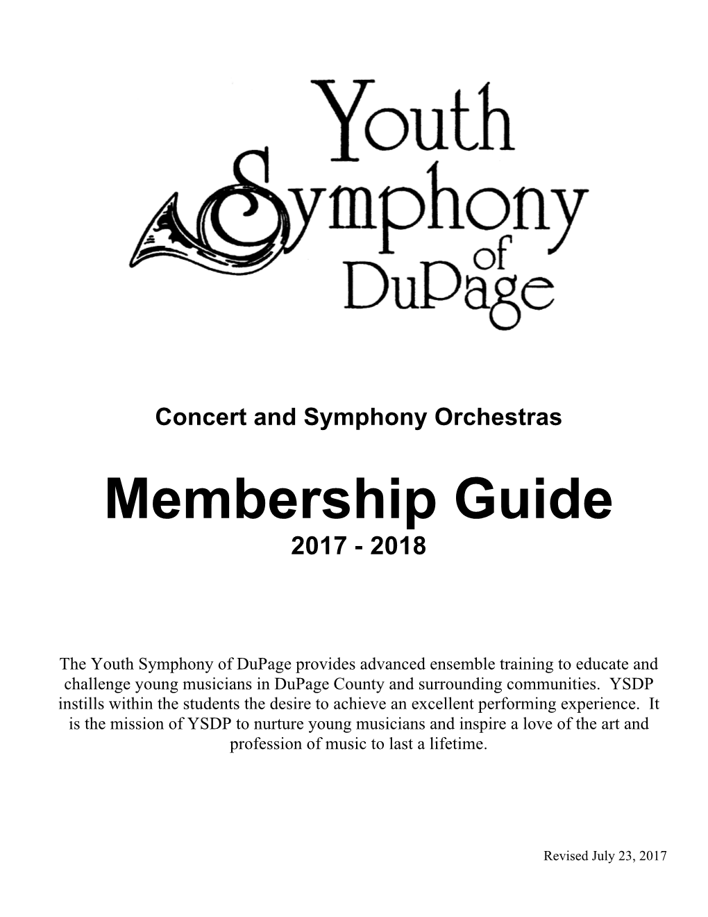 Membership Guide 2017 - 2018