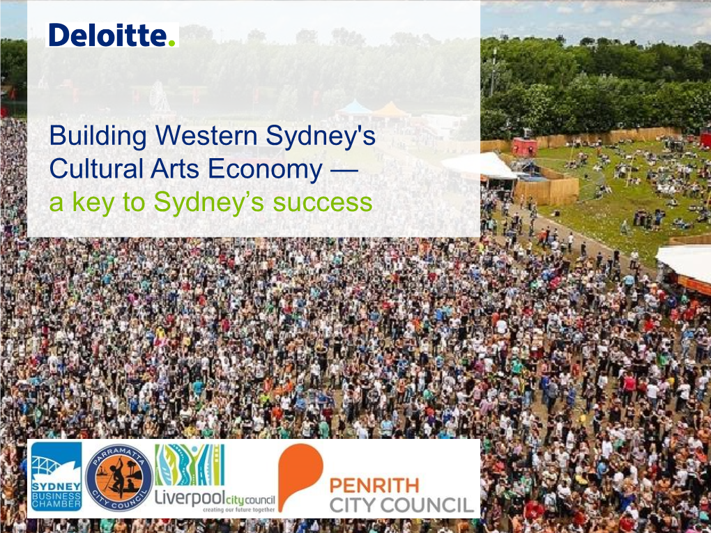 'Building Western Sydney's Cultural Arts Economy