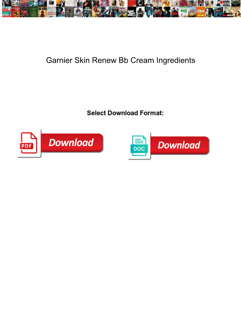 Garnier Skin Renew Bb Cream Ingredients