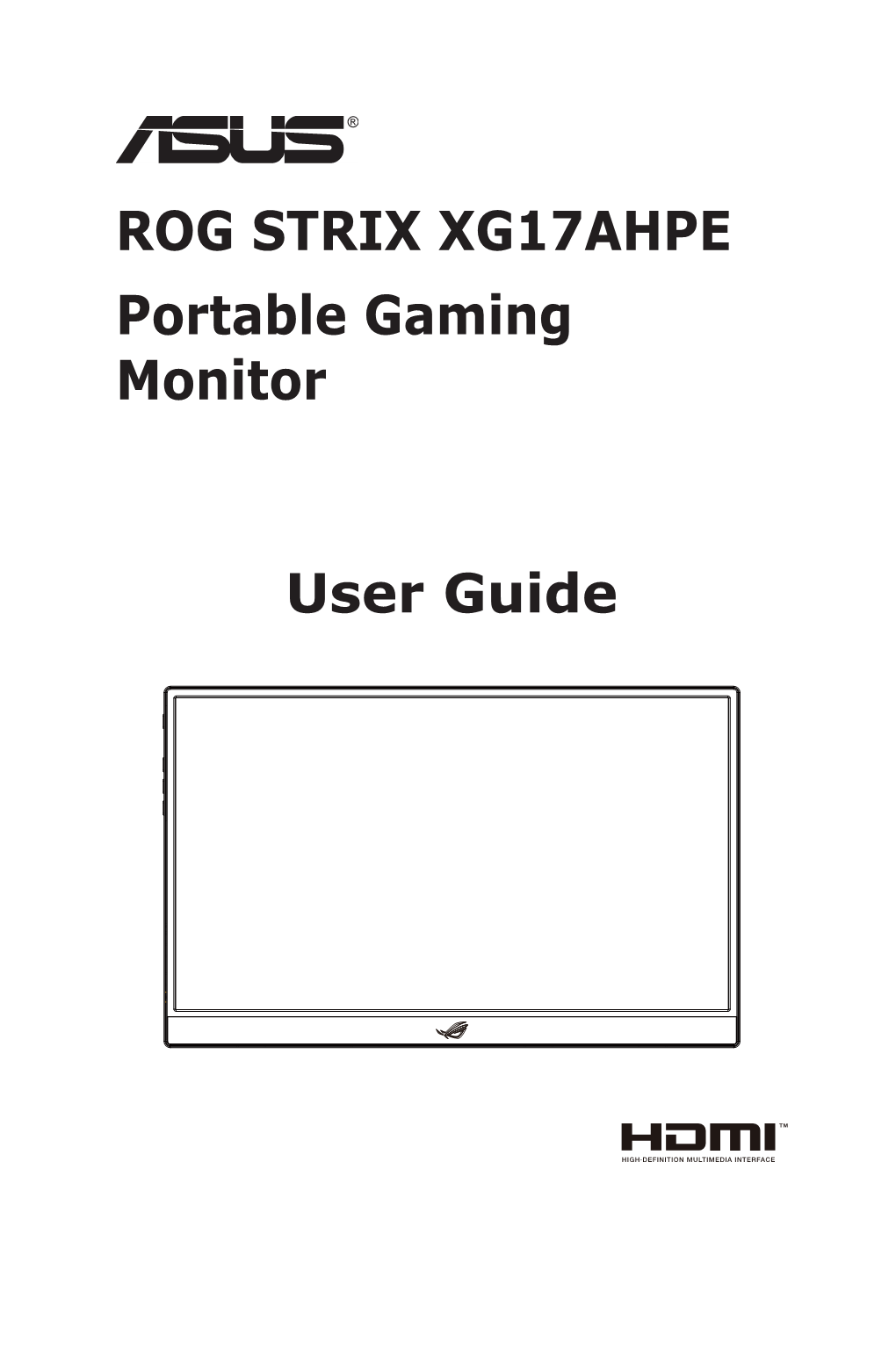 ROG STRIX XG17AHPE Portable Gaming Monitor User Guide