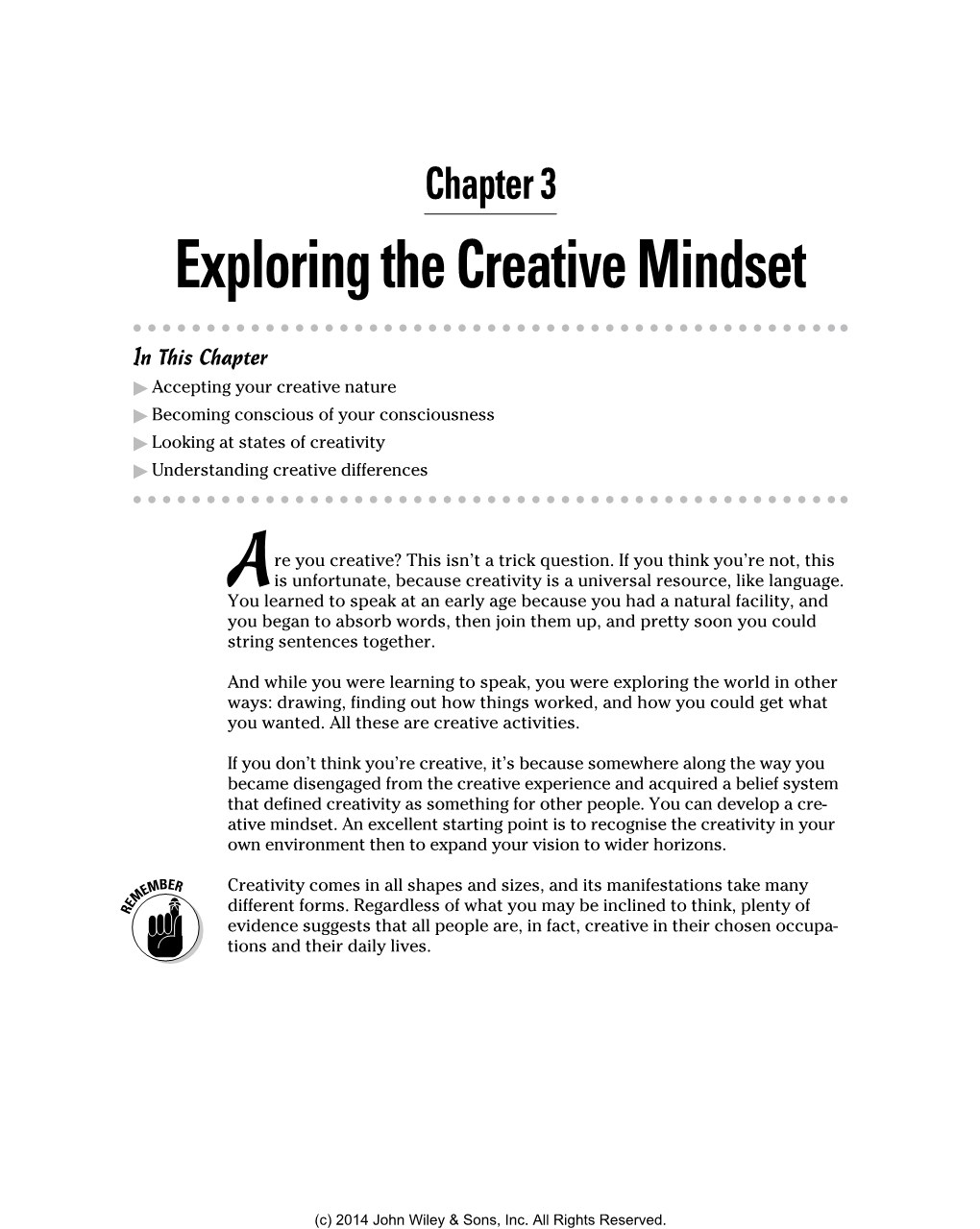 Exploring the Creative Mindset
