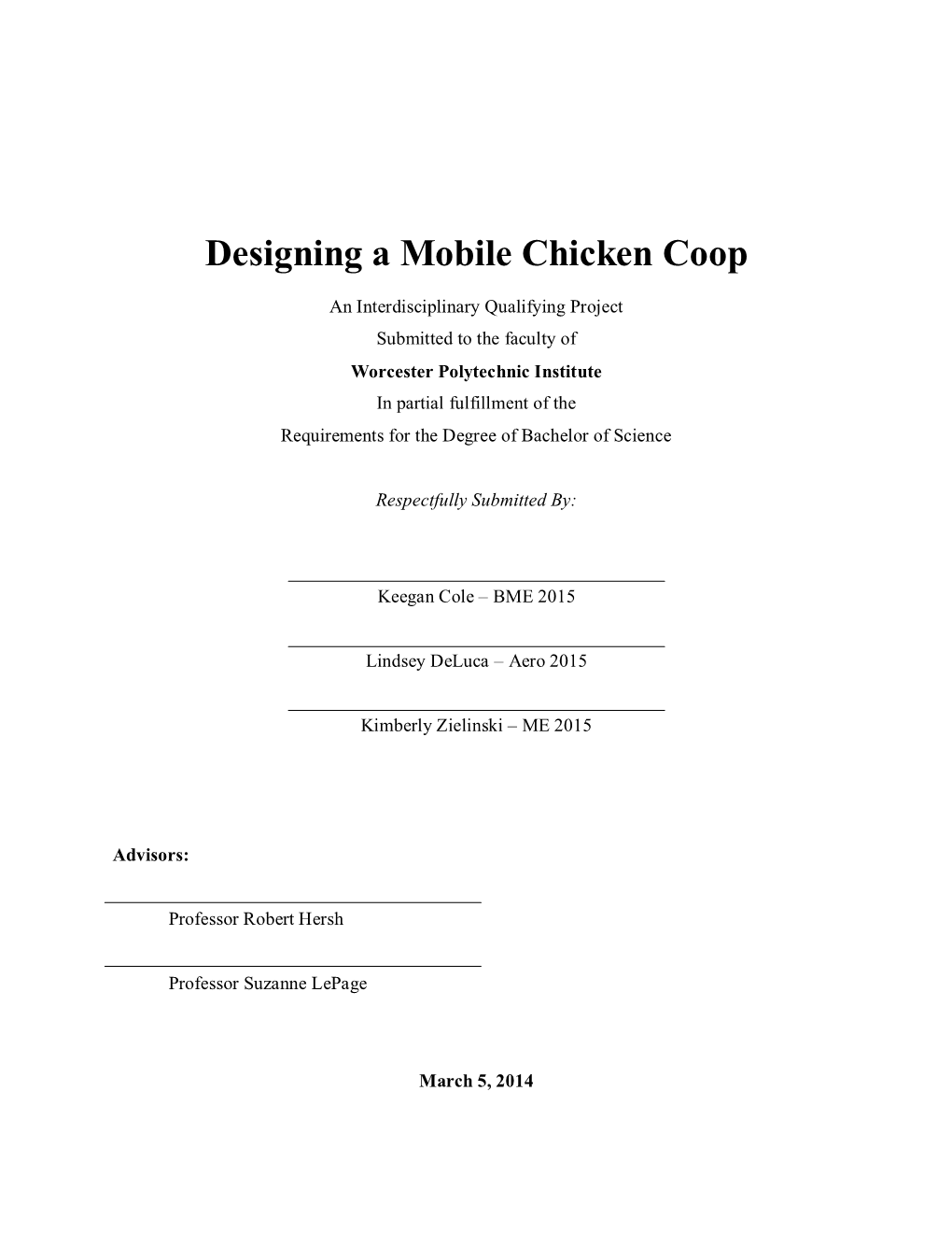 Designing a Mobile Chicken Coop