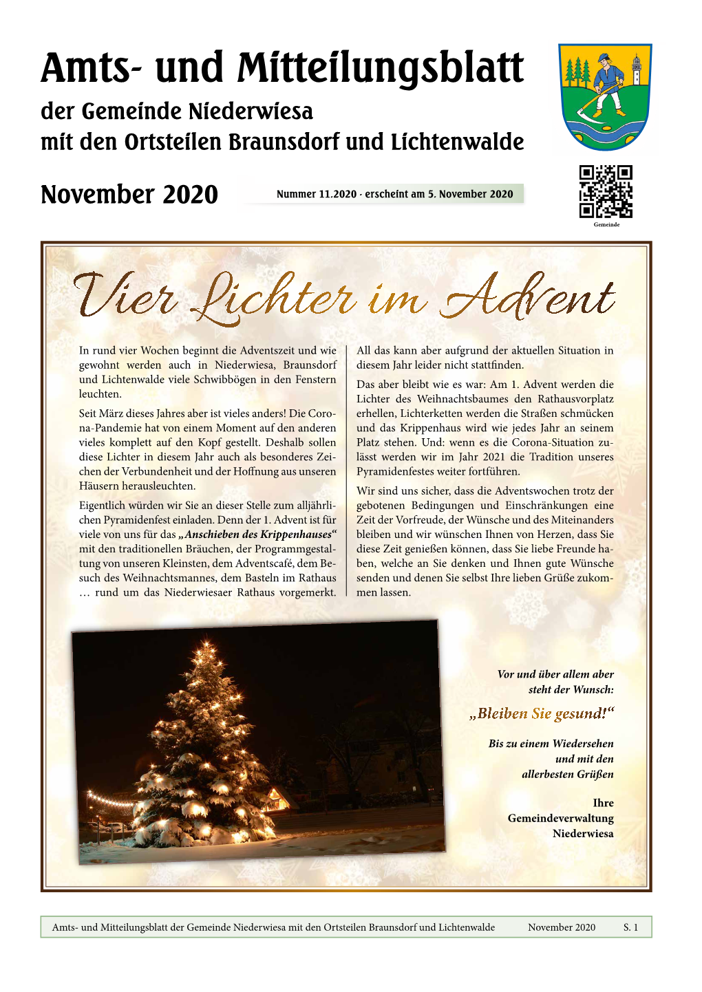 Amtsblatt Niederwiesa – November 2020