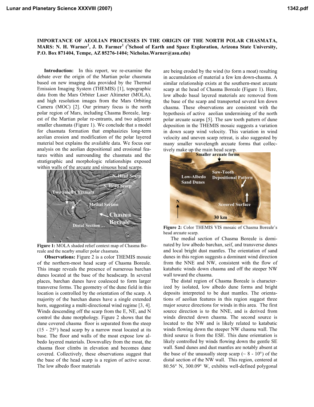 Chasma Boreale (Figure 1)