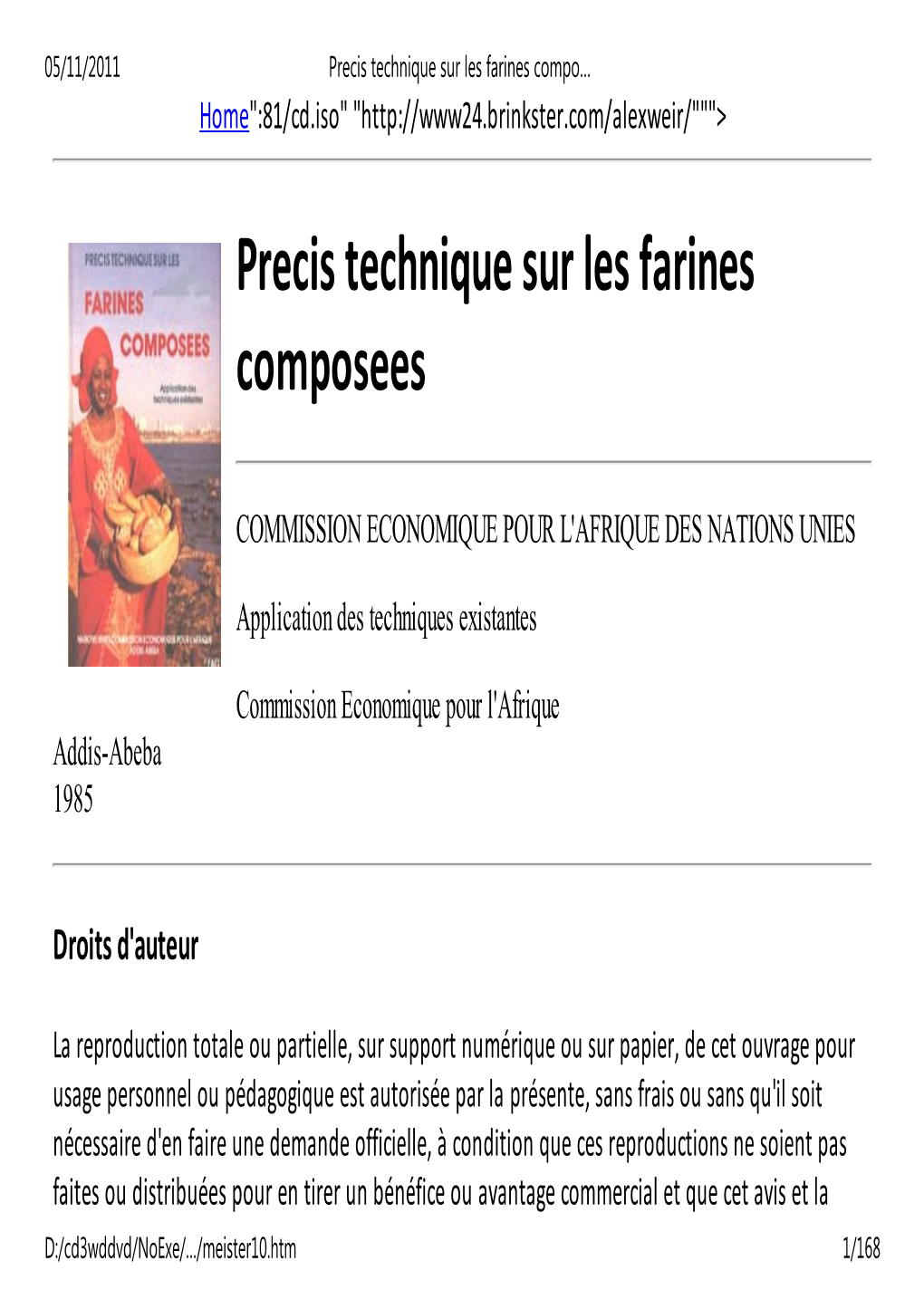 Precis Technique Sur Les Farines Composees