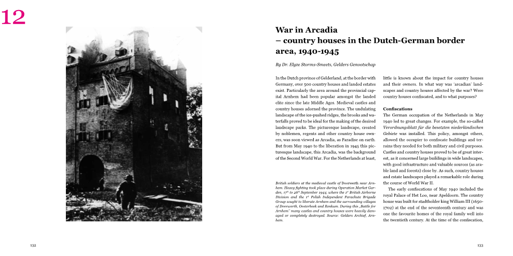 War in Arcadia – Country Houses in the Dutch-German Border Area, 1940-1945